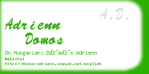 adrienn domos business card